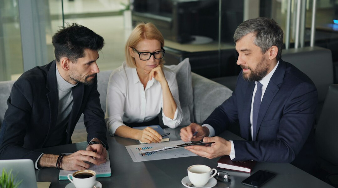 business professionals in meeting